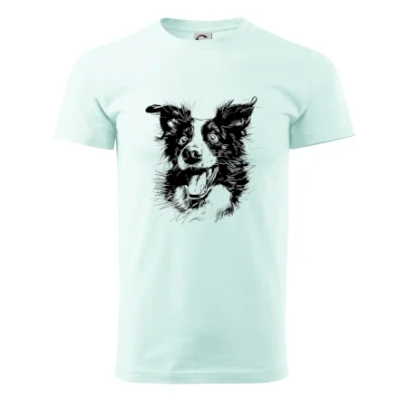 Čiernobiela karikatúra Border kólia