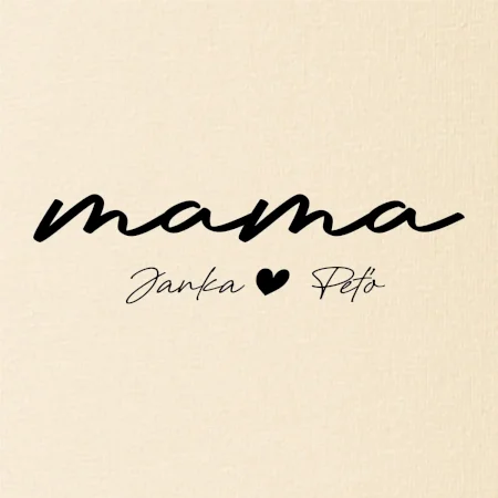 Mama - tričko menami deti písacie