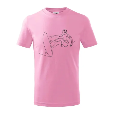Surfer na vlne jedným ťahom
