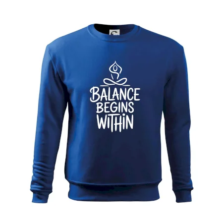 Balance begins within nápis