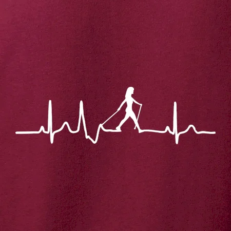 EKG nordic walking žena