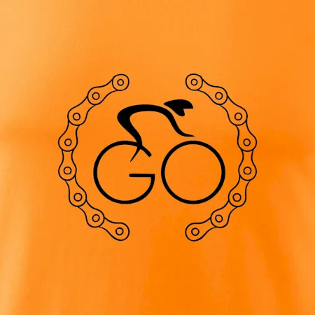 Logo cyklistu a reťaz