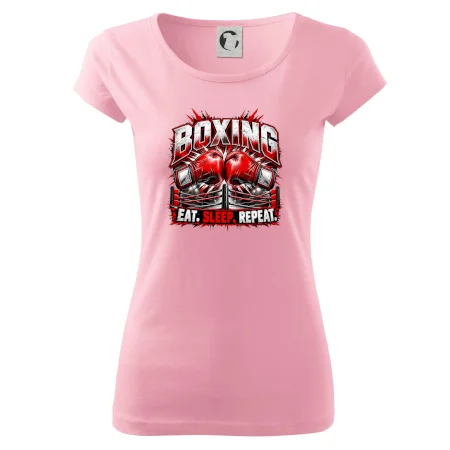Boxerské rukavice v ringu eat sleep repeat