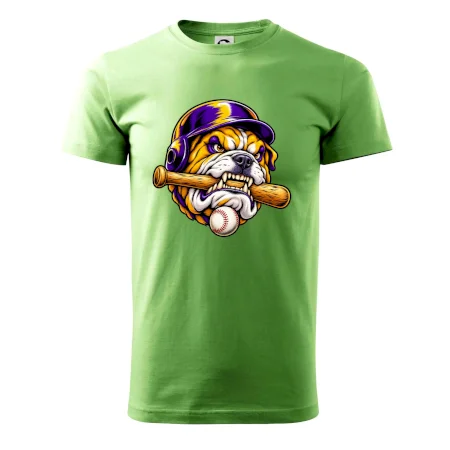 Baseballový buldok s pálkou