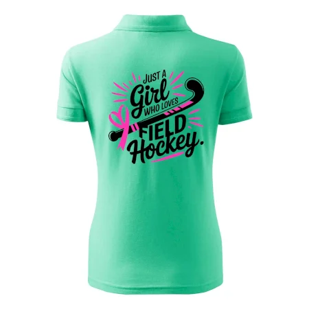 Just a girl who loves field hockey čierno ružové