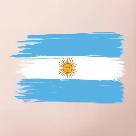 Argentína vlajka kreslená štetkou