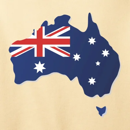 Austrália - vlajka mapa