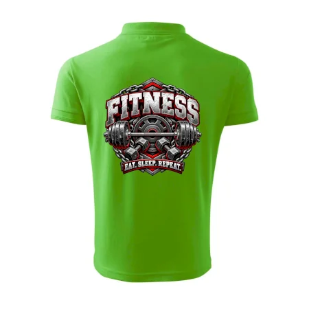 Fitness činka a závažia eat sleep repeat