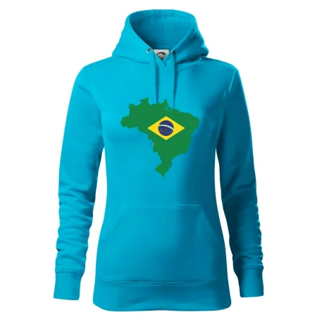 Brazília vlajka v mape