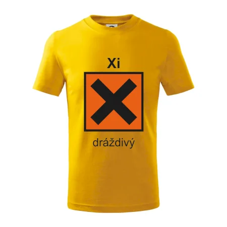 Xi Dráždivý - Výstražná tabuľka na tričku