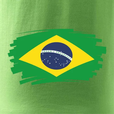 Brazília vlajka štetkou