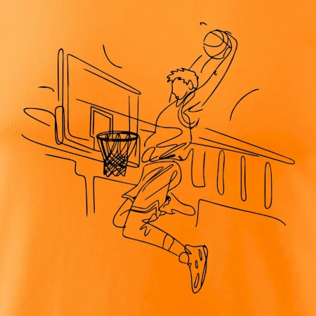 Basketbalista jedným ťahom - výskok