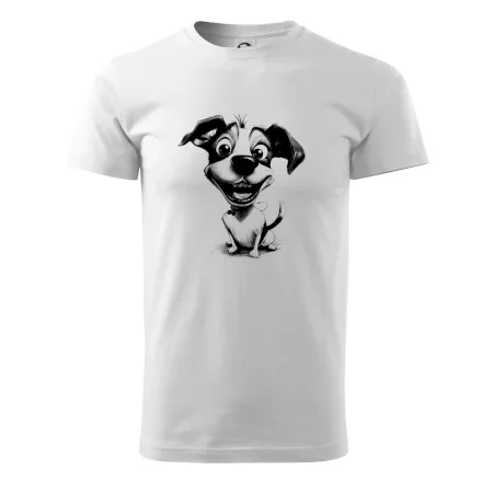 Čiernobiela karikatúra Jack Russell teriér