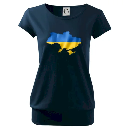 Ukrajina vlajka mapa