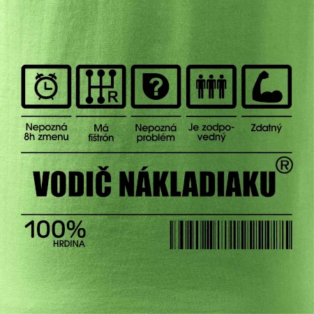 Čiarový kód - Vodič nákladiaku