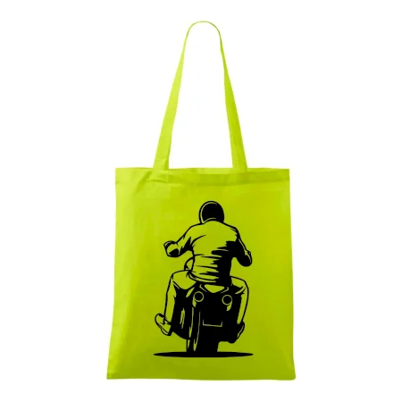 Motorkář na zádech - chopper