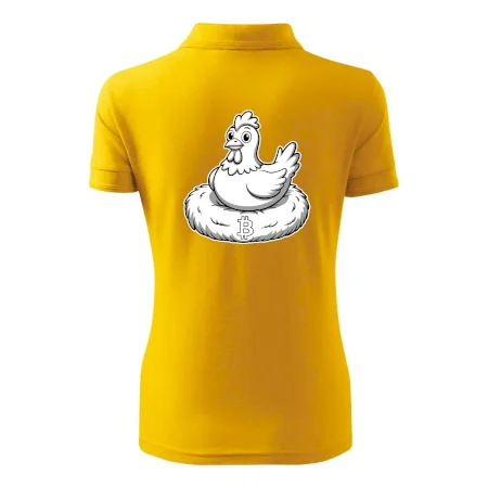 Kurča sediace na bitcoinovom hniezde