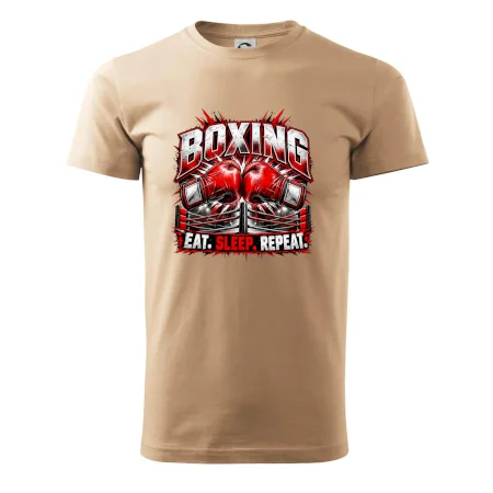 Boxerské rukavice v ringu eat sleep repeat