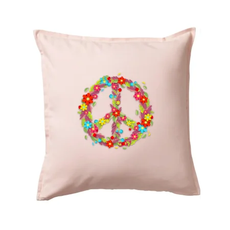 Peace symbol červené kvety