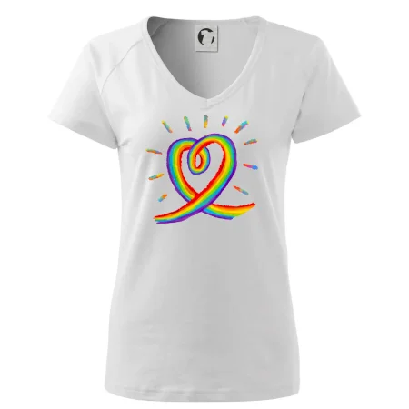 Srdce pride dúha kreslená