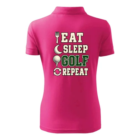 Eat sleep golf repeat typografie