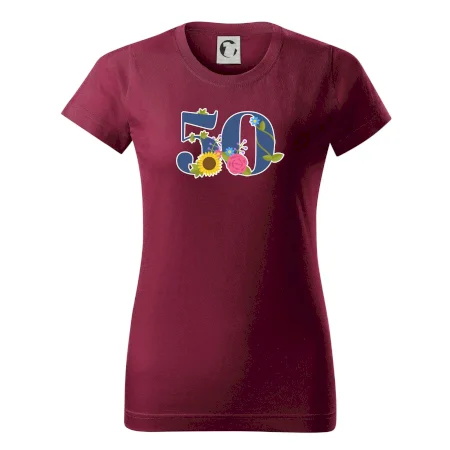 Kvetinové číslo kreslené - 50