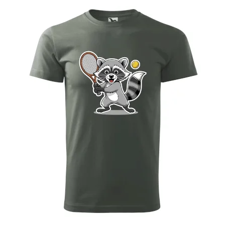 Mýval hrá tenis kreslený