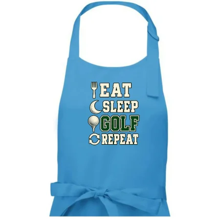 Eat sleep golf repeat typografie