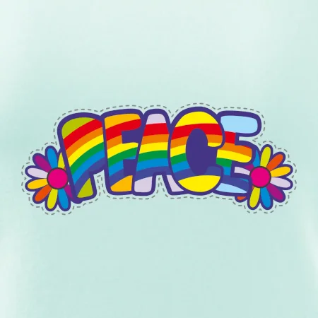 Peace nápis dúhový