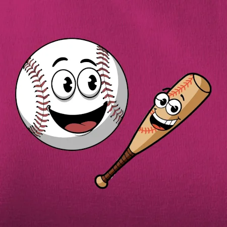 Parové tričko - baseballová raketa a loptička