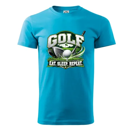 Golfová palica s loptičkou eat sleep repeat