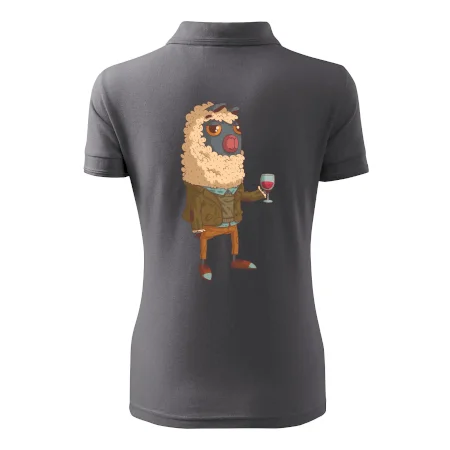 Alpaka s vínom muž