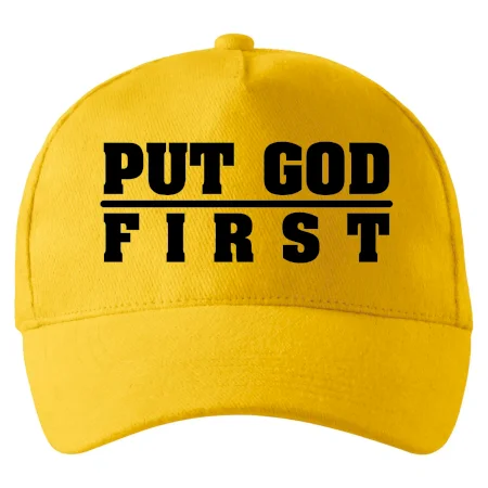 Put God first hrubý nápis