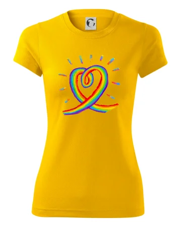 Srdce pride dúha kreslená