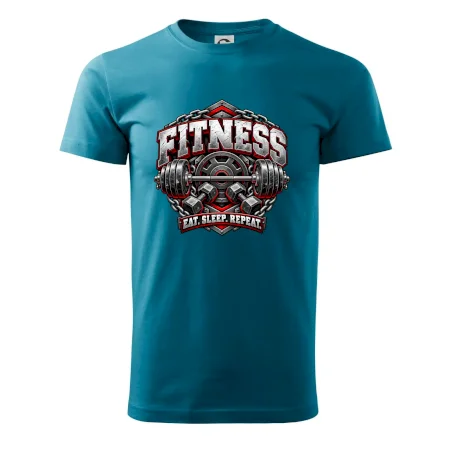Fitness činka a závažia eat sleep repeat