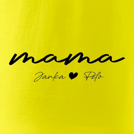 Mama - tričko menami deti písacie
