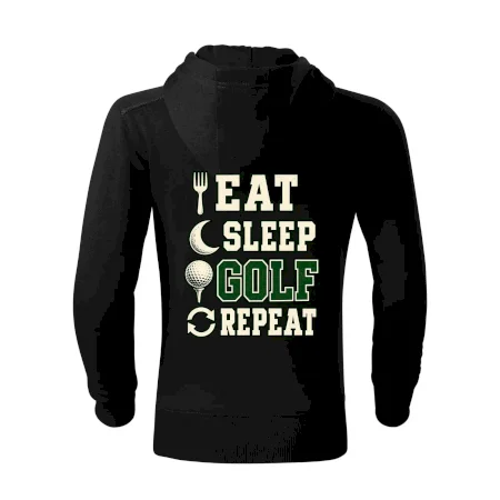 Eat sleep golf repeat typografie