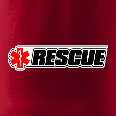 Záchranár rescue kríž červený