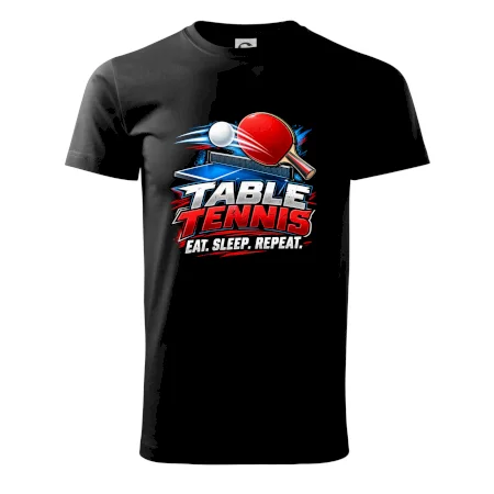 Stolní tenis pálka a míček eat sleep repeat