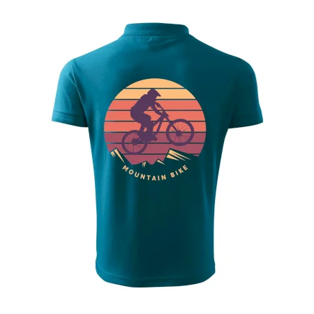 MTB farebný bicykel západ slnka