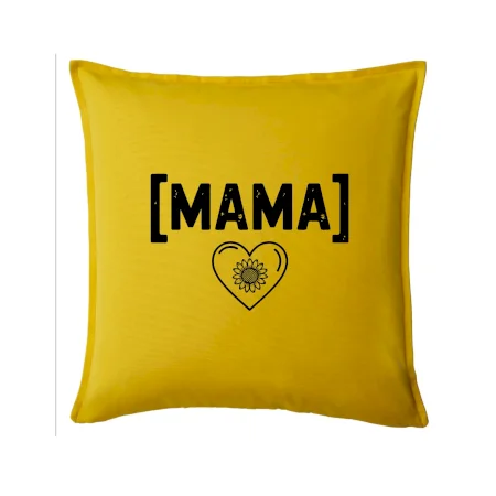 Mama nápis a srdce a slnečnice