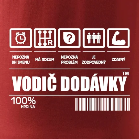 Čiarový kód - Vodič dodávky