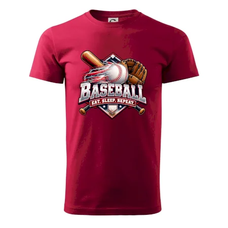 Baseballová pálka s rukavicou eat sleep repeat