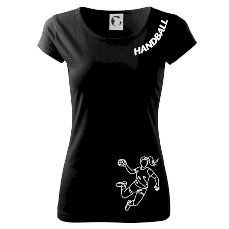 Handball nápis šikmo - dievča