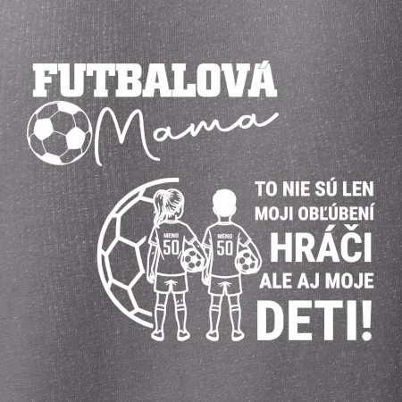 Futbalová mama - syn a dcéra (vaše meno a číslo)