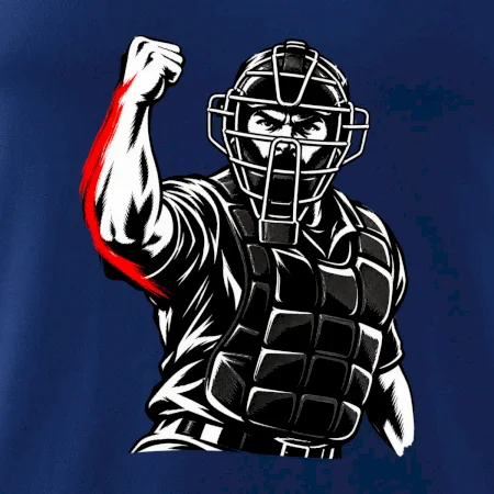 Baseballový rozhodčí signalizuje strike