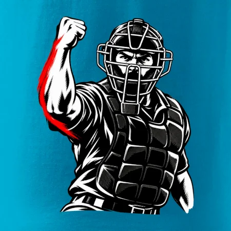 Baseballový rozhodčí signalizuje strike