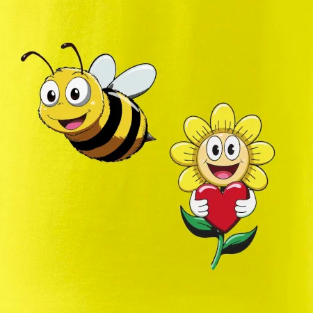 Parové tričko - Včela a kvetina