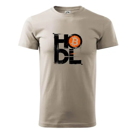Hodl velký nápis a logo BTC