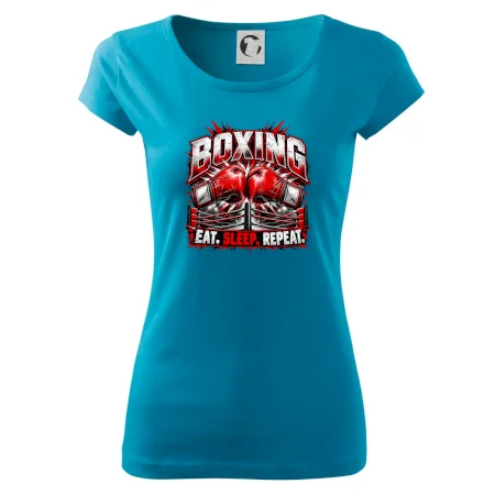 Boxerské rukavice v ringu eat sleep repeat